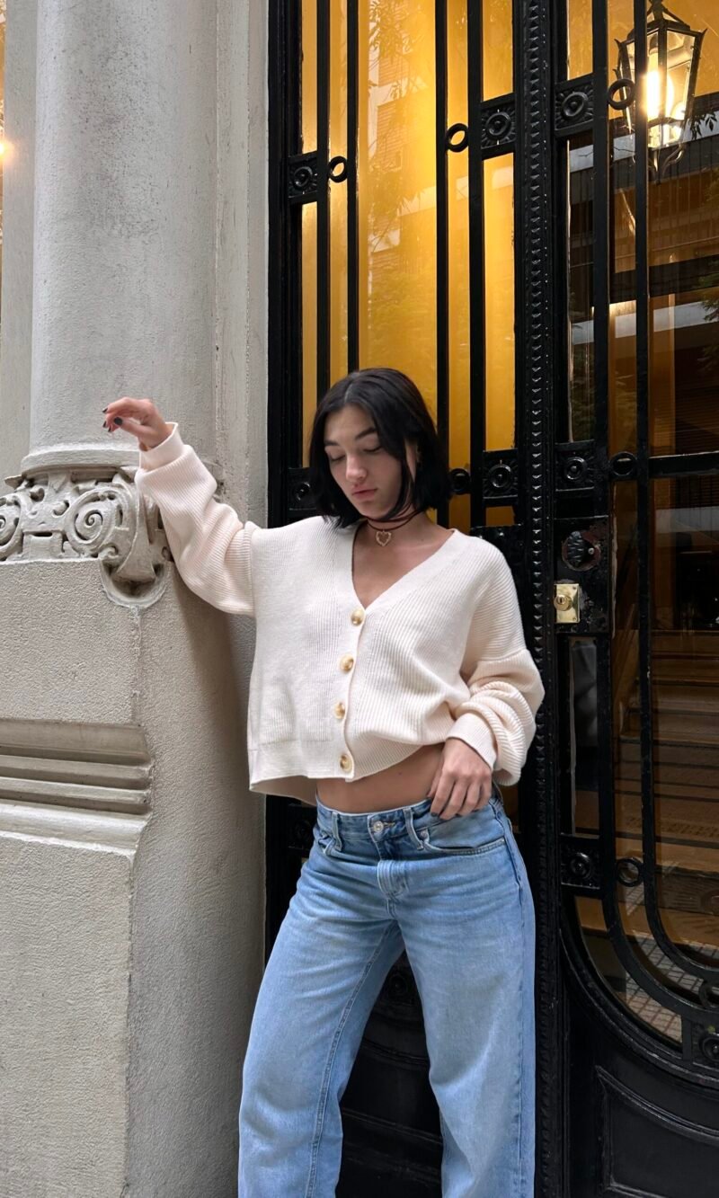 ART 624 Cardigan perle