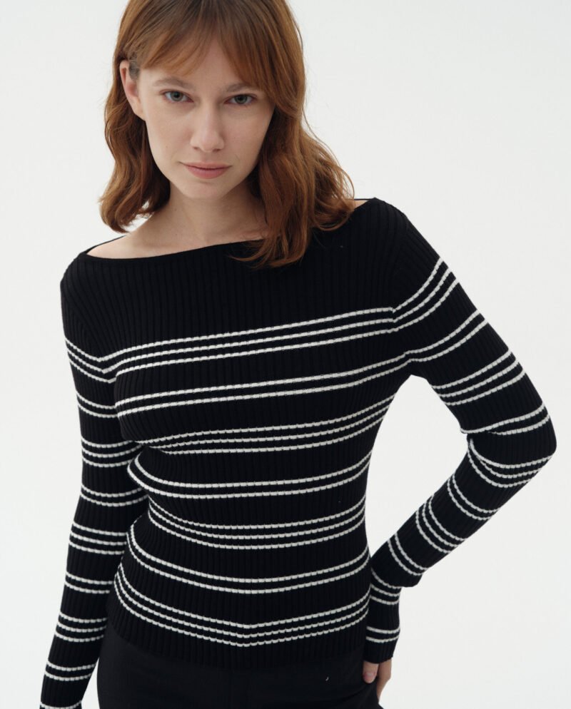 ART 308 Cuello bote rayado