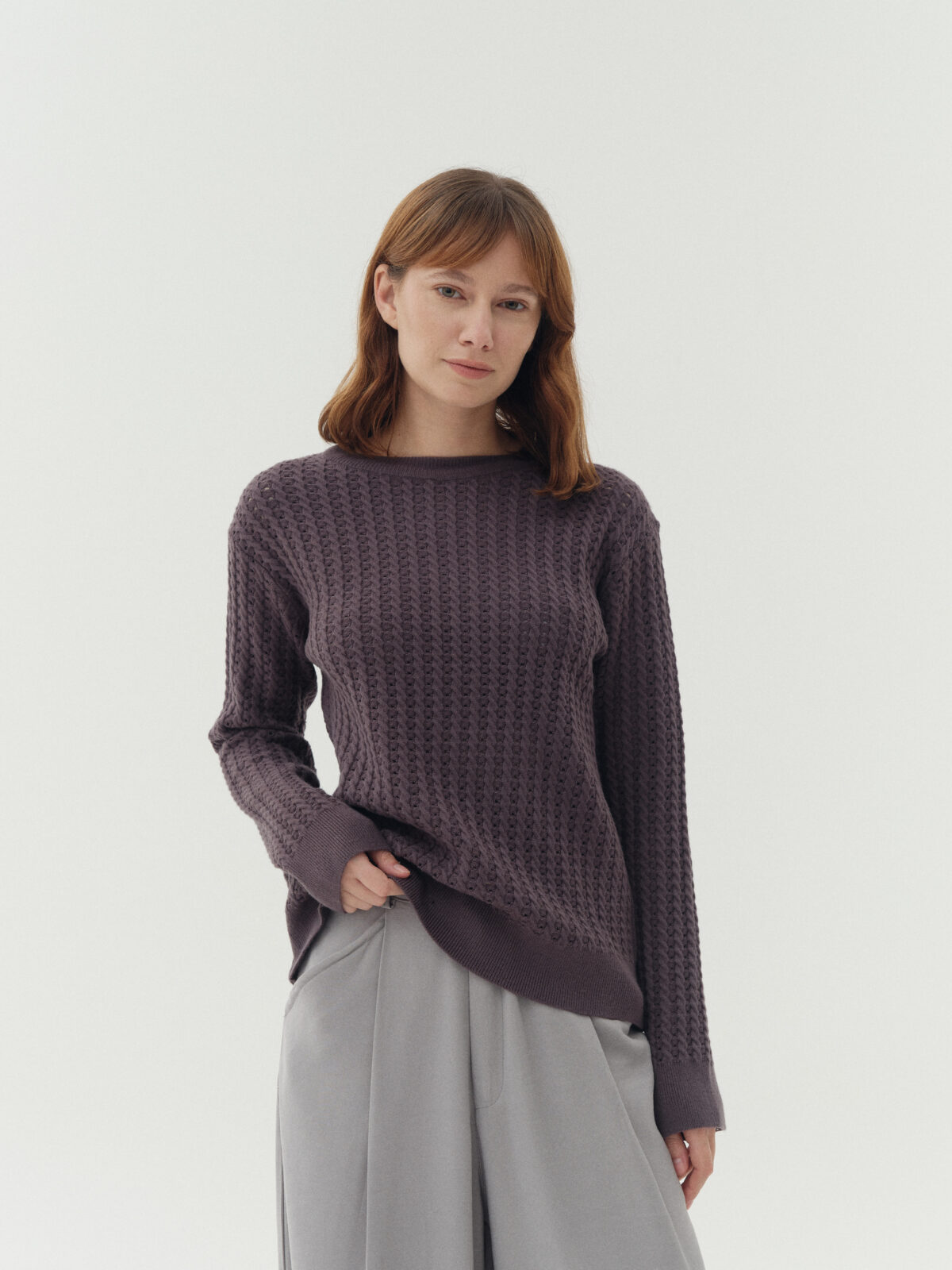 ART 345 Sweater tejido textura calada