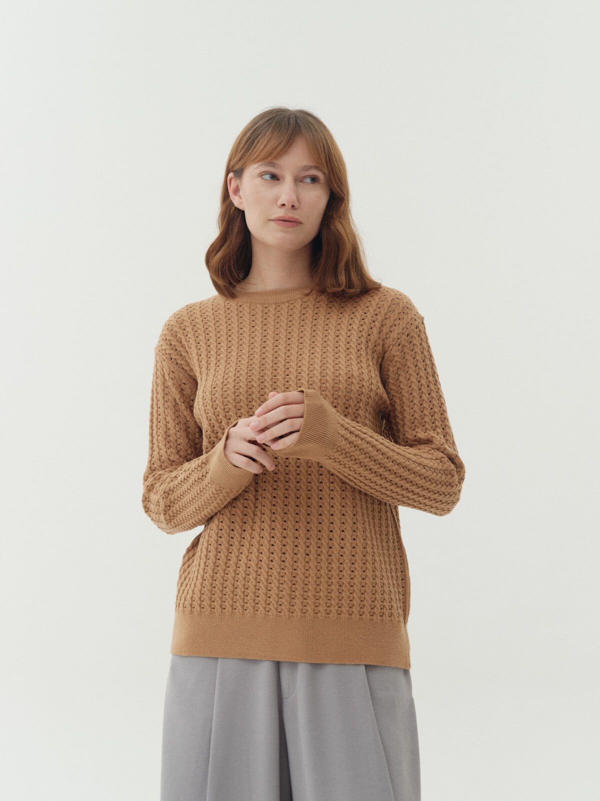 ART 345 Sweater tejido textura calada