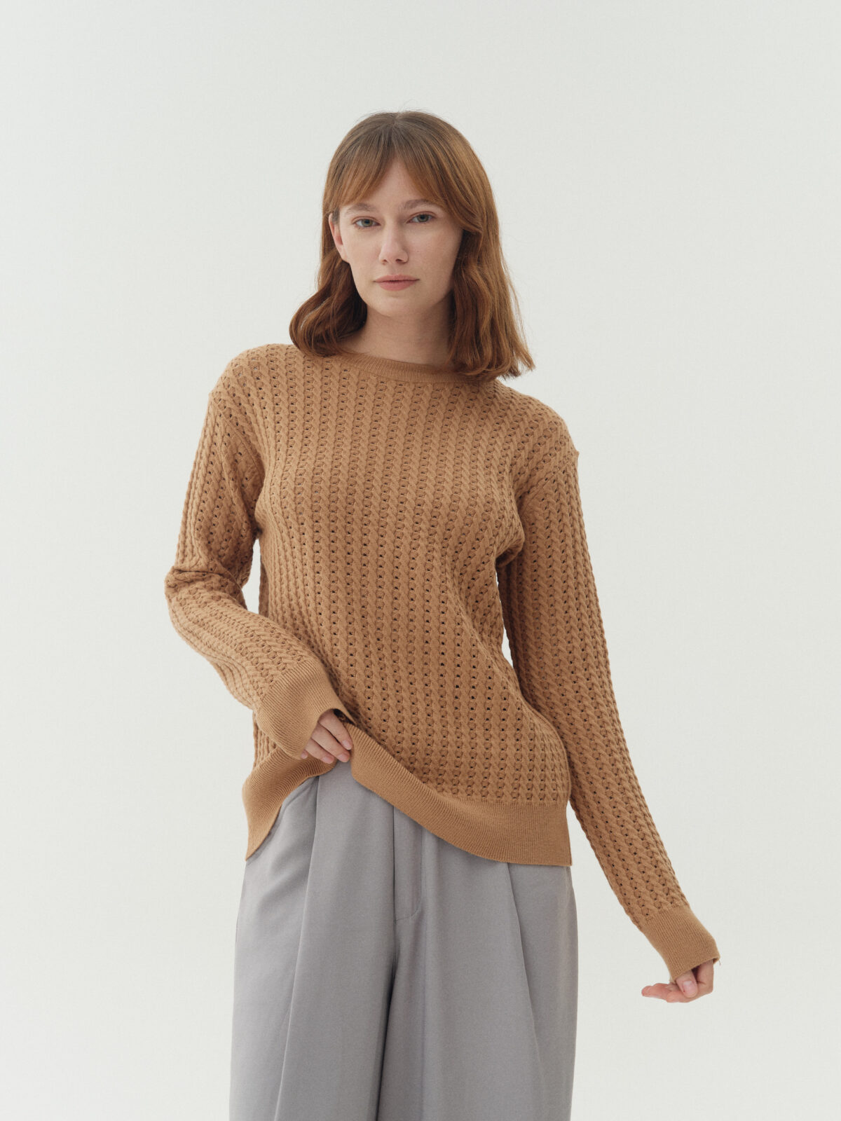 ART 345 Sweater tejido textura calada