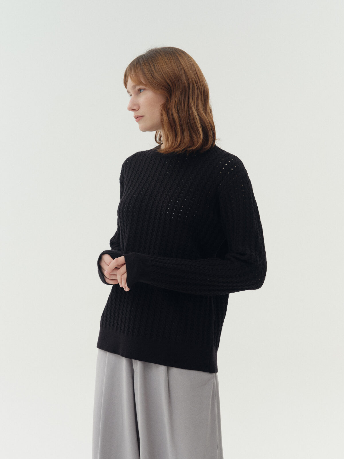 ART 345 Sweater tejido textura calada