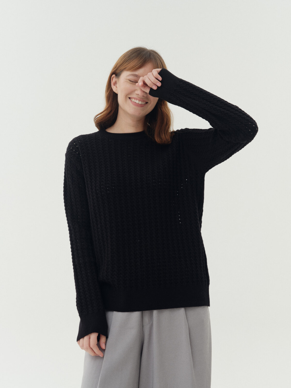 ART 345 Sweater tejido textura calada