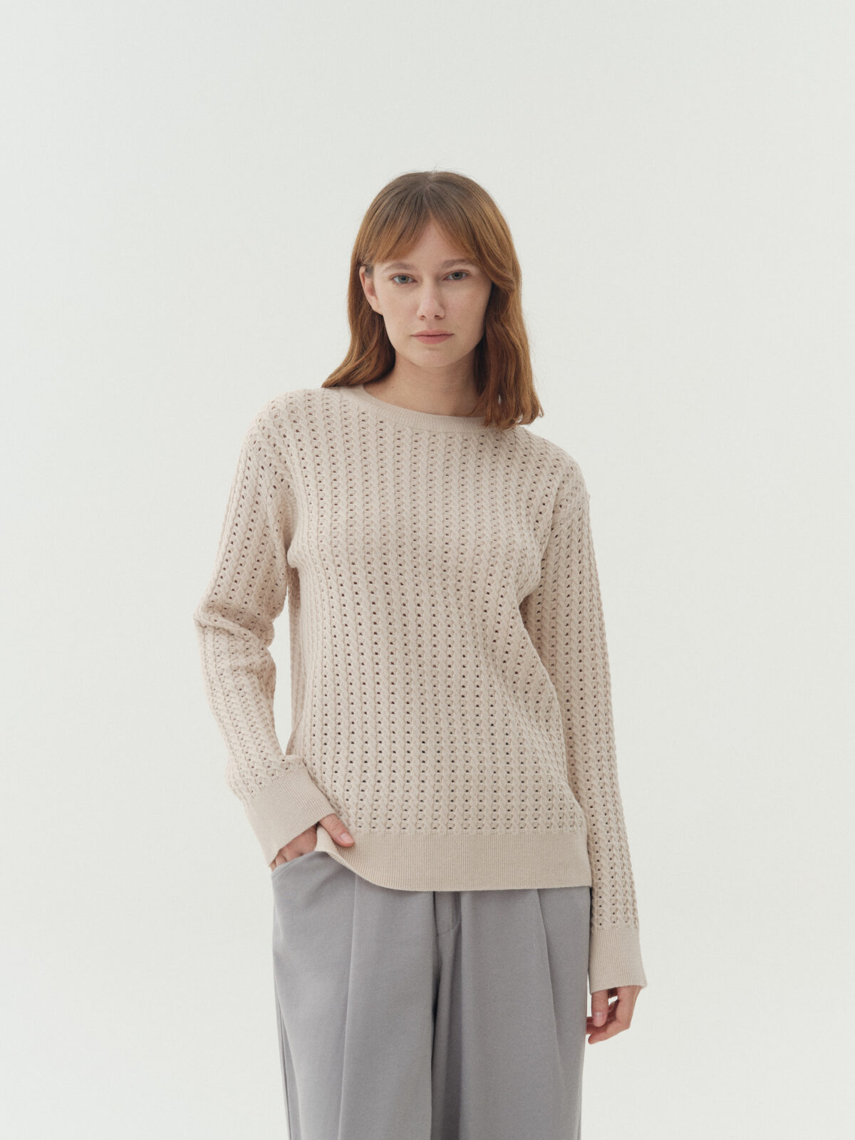 ART 345 Sweater tejido textura calada