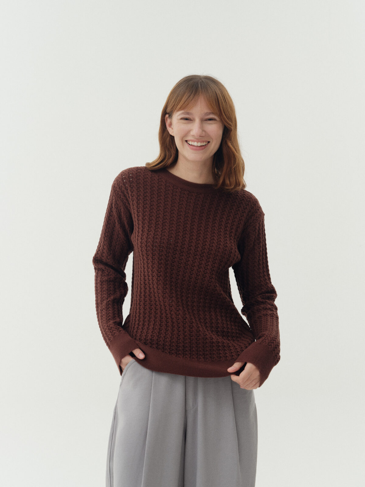 ART 345 Sweater tejido textura calada