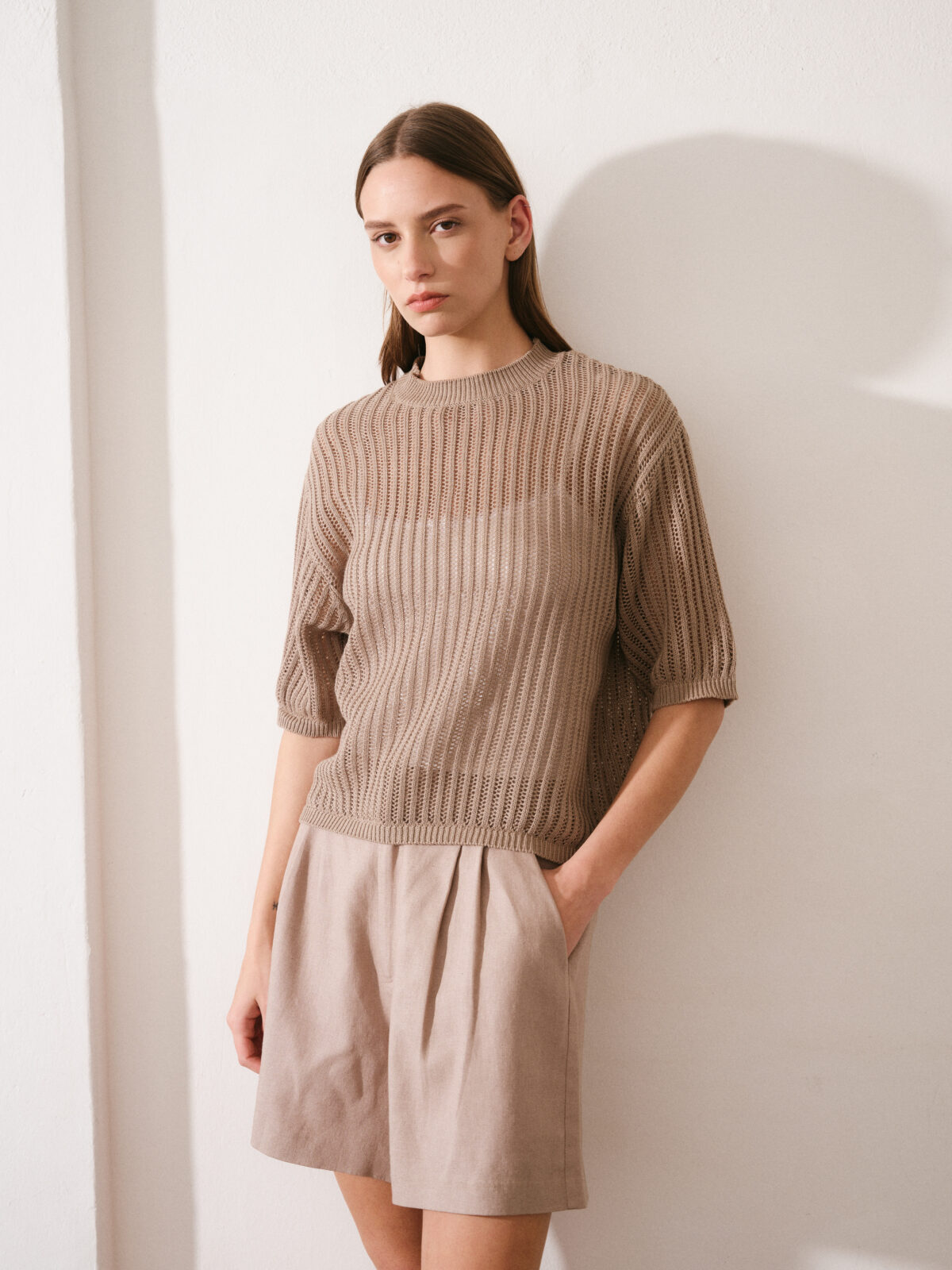 ART 683 Sweater calado manga corta