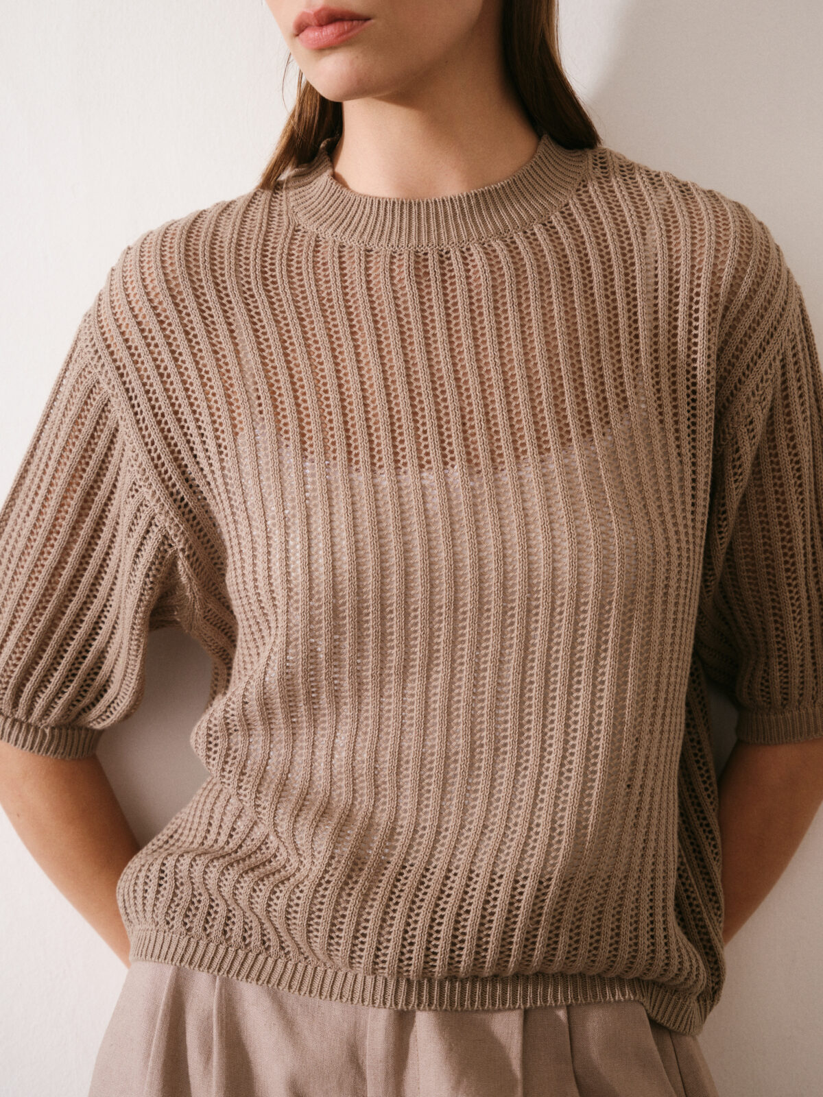 ART 683 Sweater calado manga corta