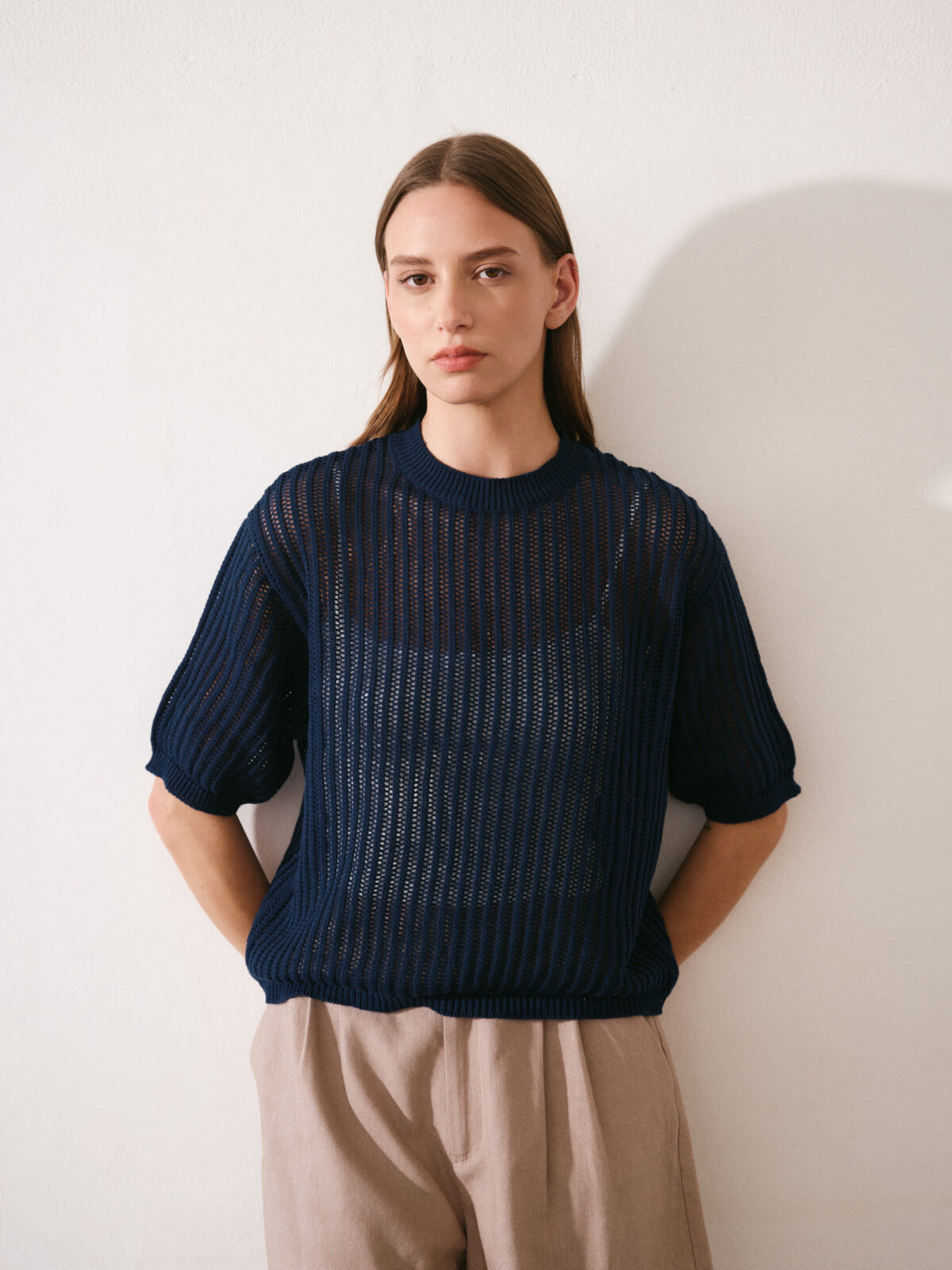 ART 683 Sweater calado manga corta