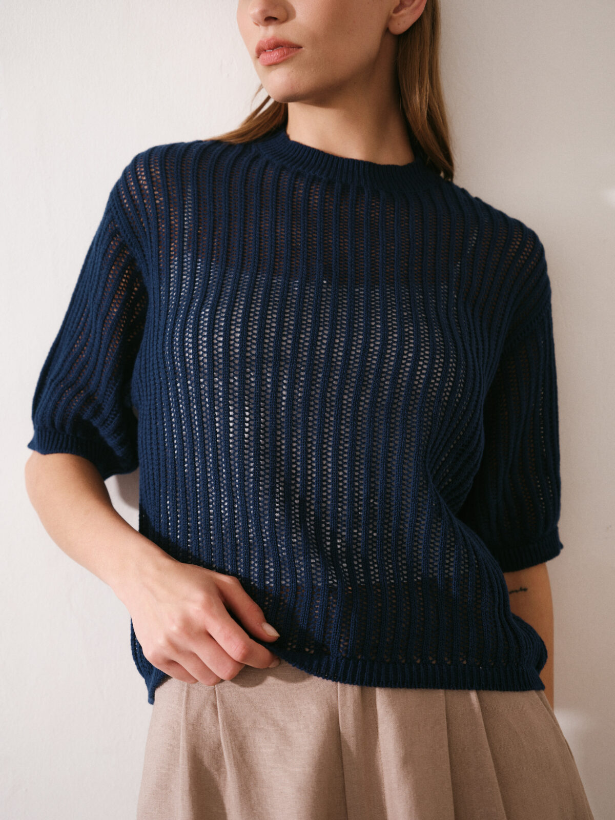 ART 683 Sweater calado manga corta