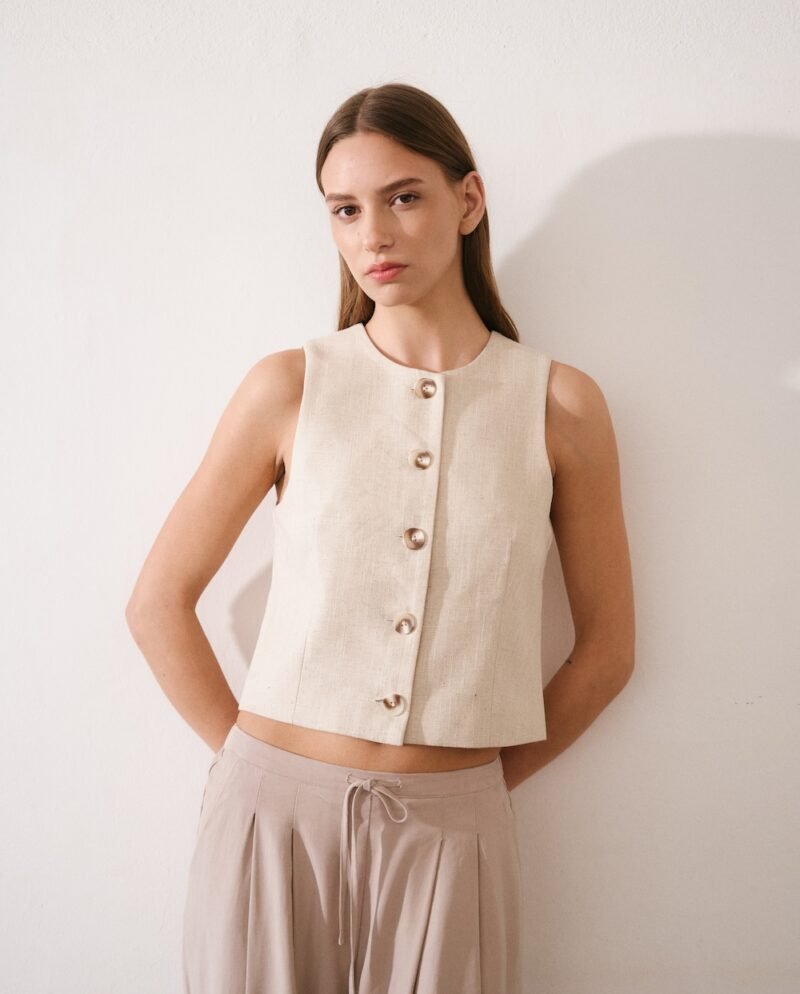 ART C24 Chaleco sastrero lino