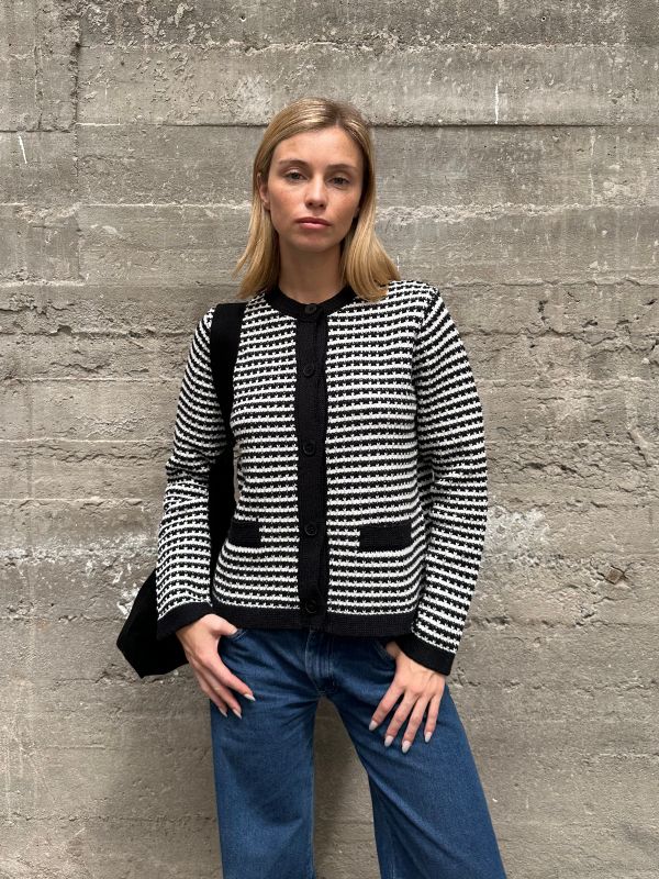 ART 363 CARDIGAN INGLES DOS COLORES