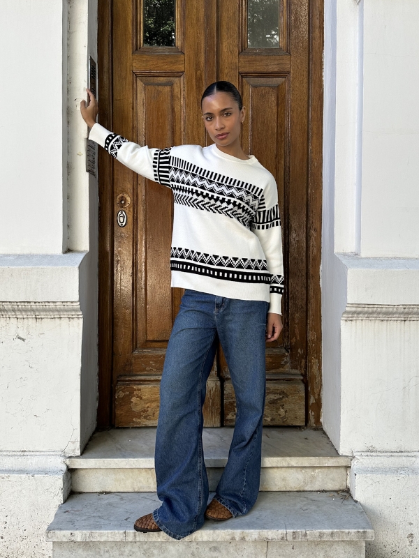 ART 219 JACQUARD GEOMETRICO TOP