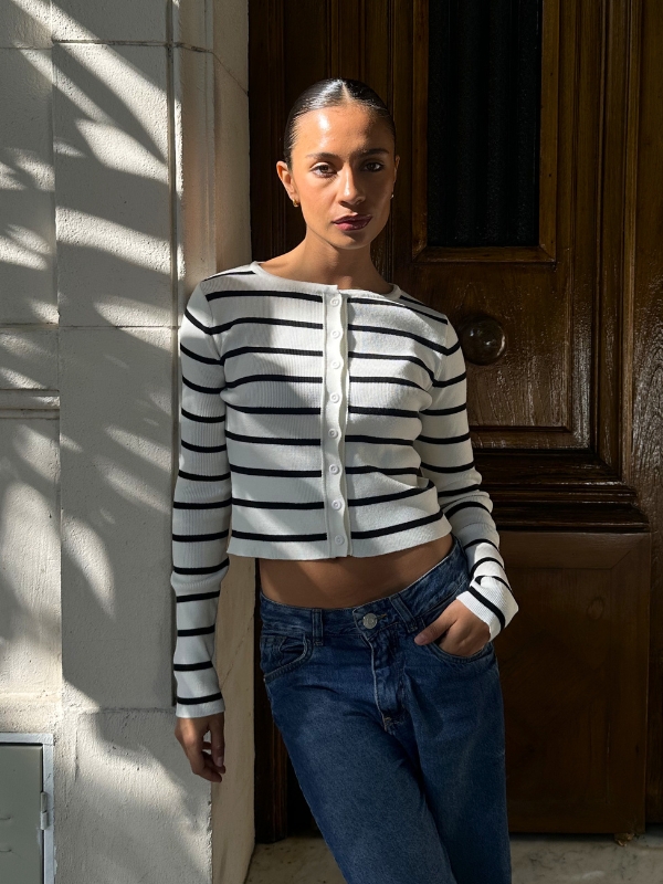 ART 220 CARDIGAN RAYADO