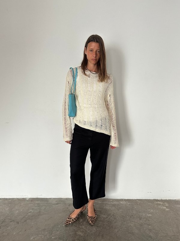 ART 2616 SWEATER DESHILACHADO MANGO