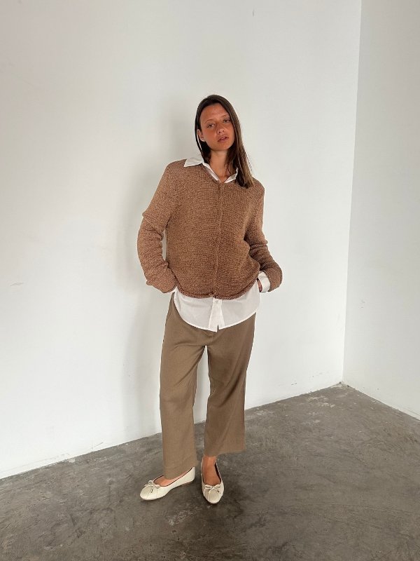 ART 2612 CARDIGAN CHUNKY MANGO